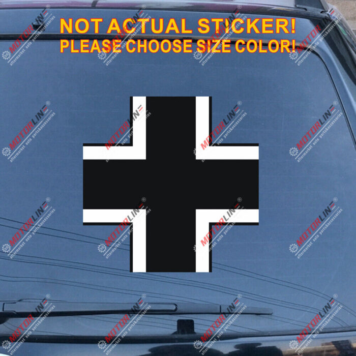 Iron Cross Germany German Decal Sticker Car Vinyl Reflective Glossy 1916