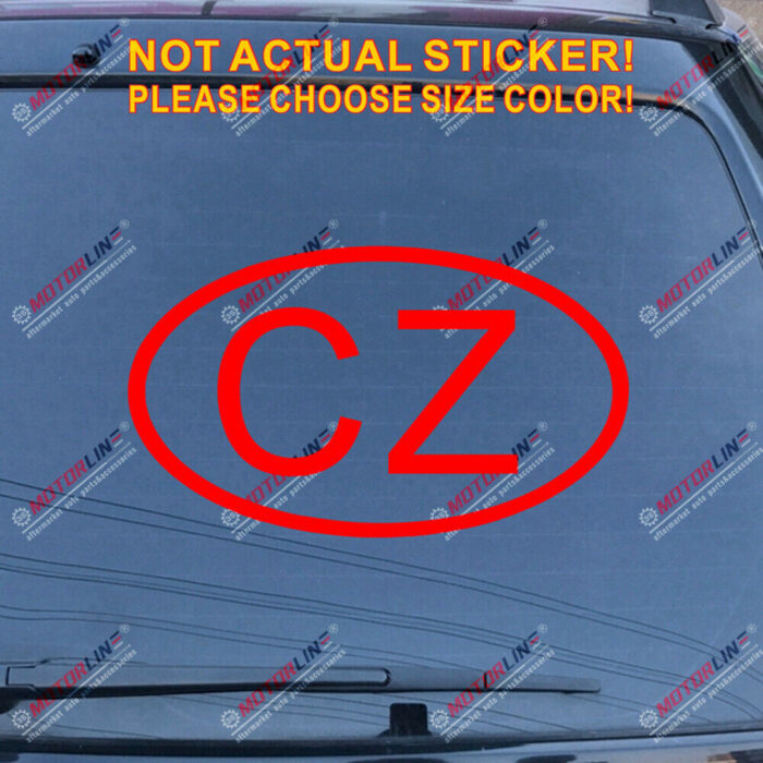 Czech CZ Oval Country Code Decal Sticker Czechs Car Vinyl pick size no bkgrd