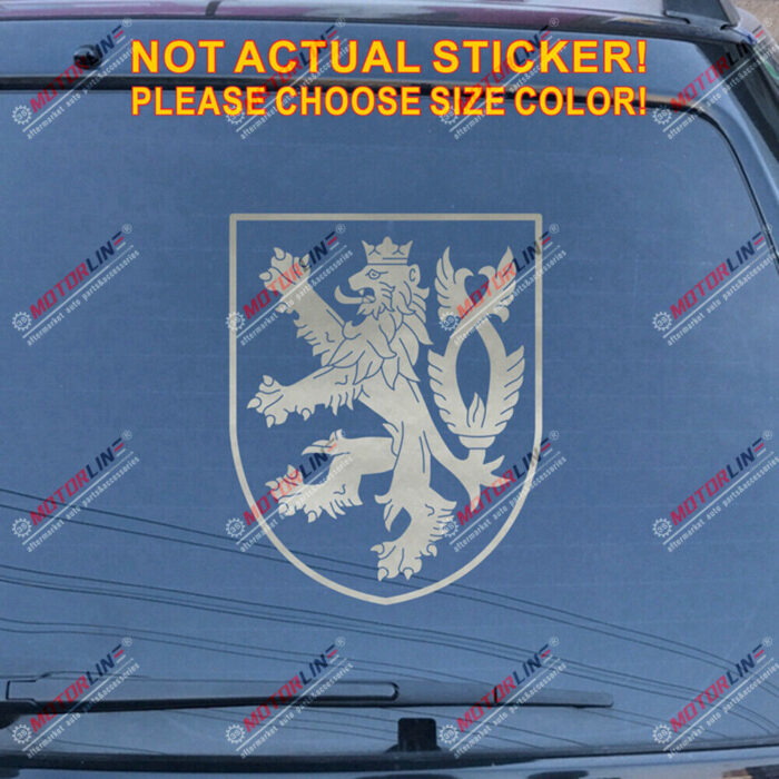 Czech Republic Lion Decal Sticker Czechs Car Vinyl pick size no bkgrd shield