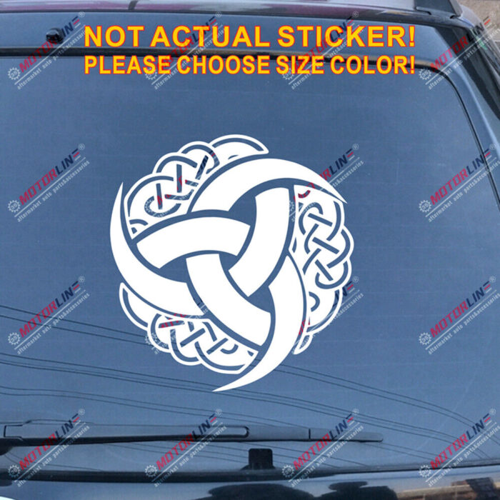 Triple Horn of Odin Decal Sticker Celtic Knot Norse Viking Car Vinyl pick size a