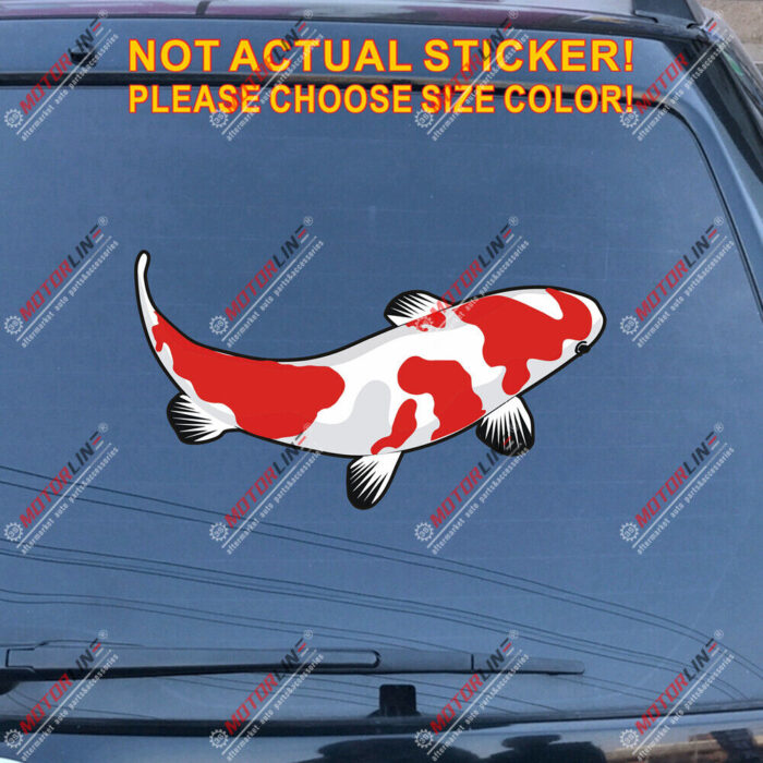 Koi Fish Chinese JDM Decal Sticker Car Vinyl Reflective Glossy pick size