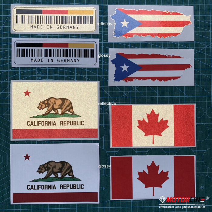 California Bear Cali American US Flag Decal Sticker Car Vinyl Reflective Glossy