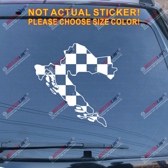 Croatia Map Flag Coat of arms Decal Sticker Croatian Car Vinyl die cut