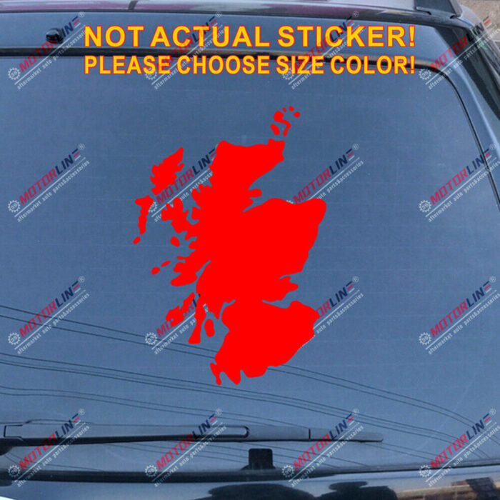 Scotland Map Outline Decal Sticker Scottish Car Vinyl pick size color b