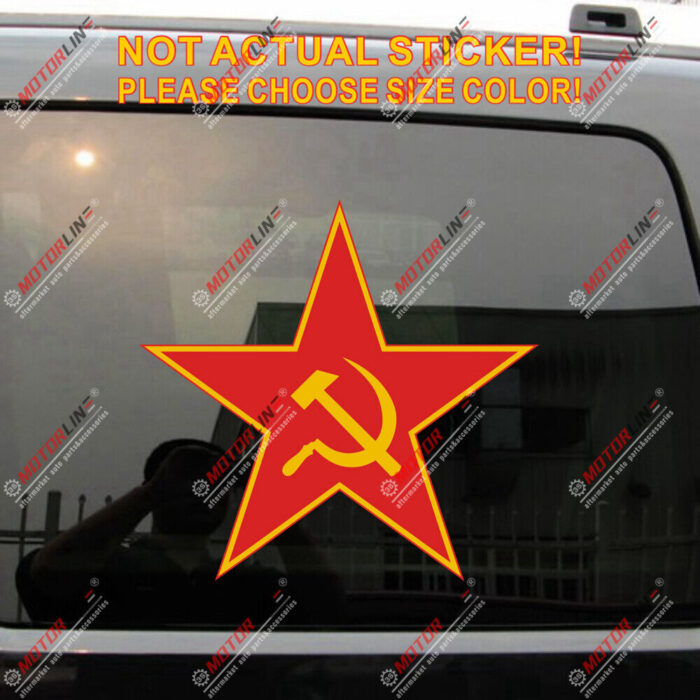 Soviet Union Star Russian CCCP USSR Decal Sticker Vinyl Reflective Glossy b