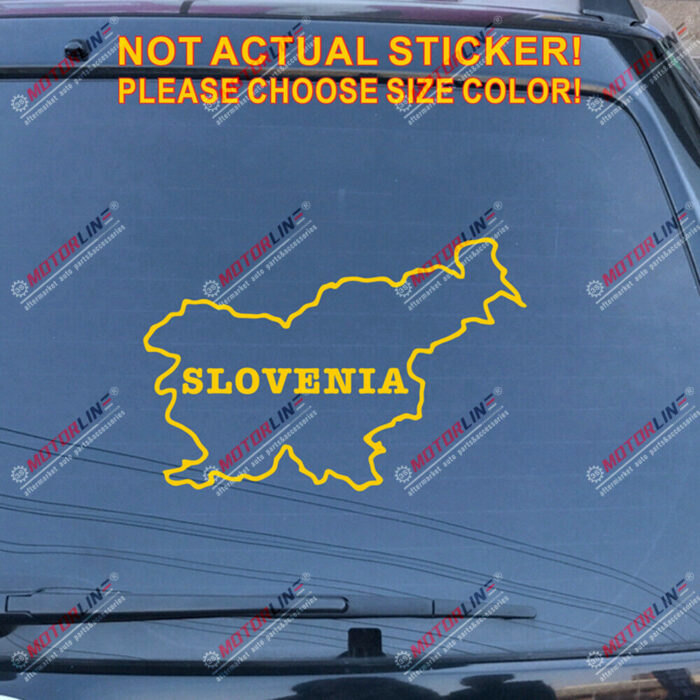 Slovenia Pride Map Decal Sticker Slovenian Outline Silhouette Car Vinyl Home