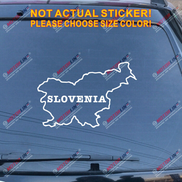 Slovenia Pride Map Decal Sticker Slovenian Outline Silhouette Car Vinyl Home
