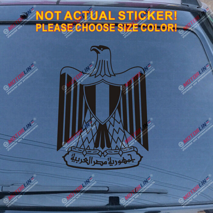 Egypt Coat of arms Egyptian Decal Sticker Car Vinyl pick size color no bkgrd