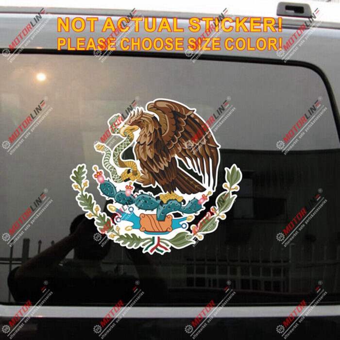 Coat of arms of Mexico Mexican eagle Decal Sticker Car Vinyl Reflective Glossy