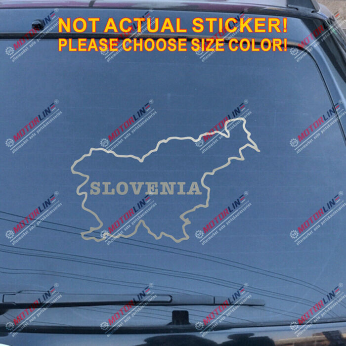 Slovenia Pride Map Decal Sticker Slovenian Outline Silhouette Car Vinyl Home