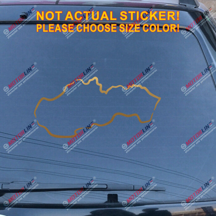 Slovak Slovakia Map Decal Sticker Slovakian Outline Silhouette Car Vinyl b