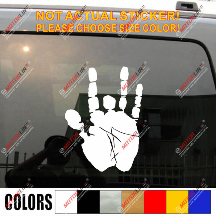 Jerry Garcia Hand Decal Sticker Car Vinyl pick size color no bkgrd die cut - Image 1