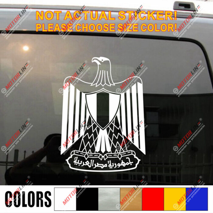 Egypt Coat of arms Egyptian Decal Sticker Car Vinyl pick size color no bkgrd