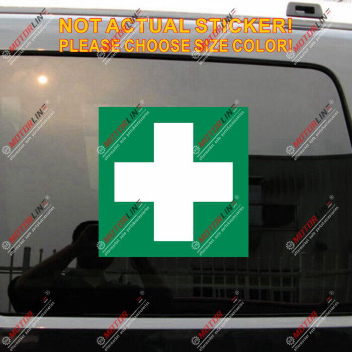 First Aid symbol universal Decal Sticker Car Vinyl Reflective Glossy pick size a