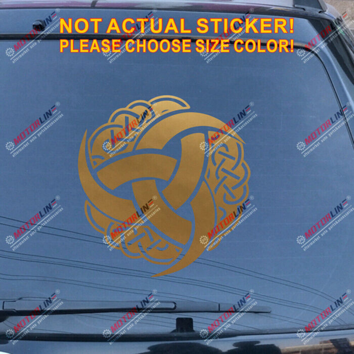 Triple Horn of Odin Decal Sticker Celtic Knot Norse Viking Car Vinyl pick size a