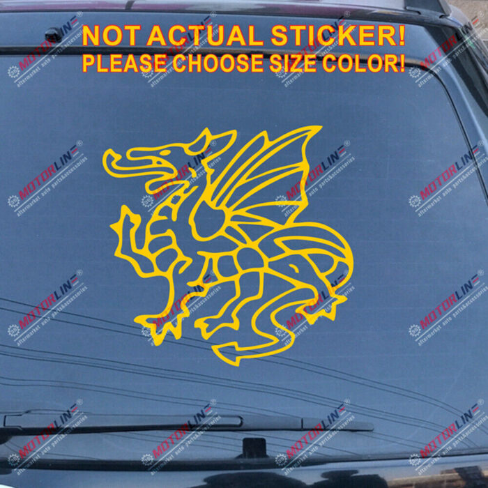 Anglo Saxon White Dragon Decal Sticker England English Car Vinyl pick size g