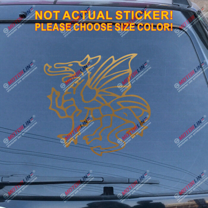 Anglo Saxon White Dragon Decal Sticker England English Car Vinyl pick size g