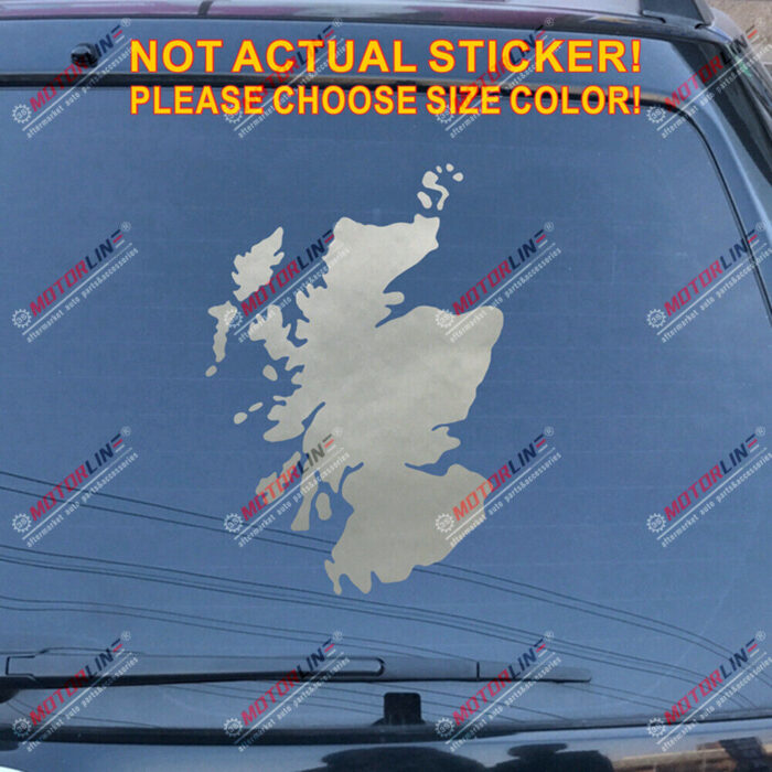 Scotland Map Outline Decal Sticker Scottish Car Vinyl pick size color b