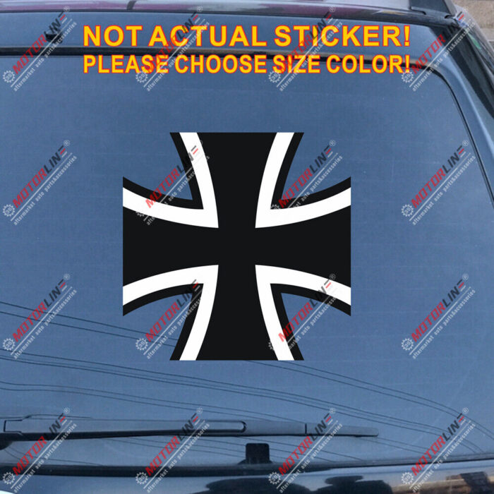 Iron Cross Germany German Decal Sticker Car Vinyl Reflective Glossy 1956