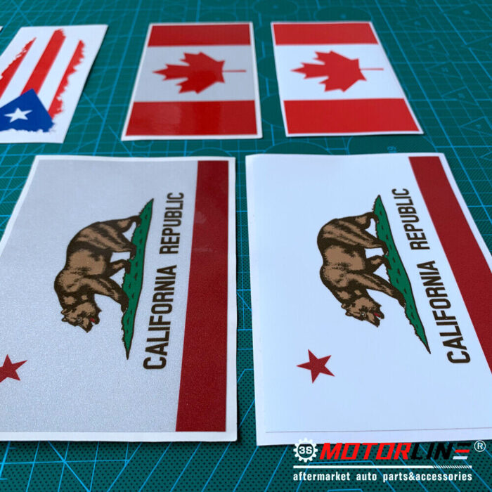California Bear Cali American US Flag Decal Sticker Car Vinyl Reflective Glossy