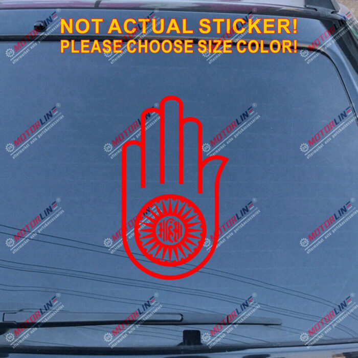 Jainism Ahimsa Hand Decal Sticker Car Vinyl pick size color no bkgrd