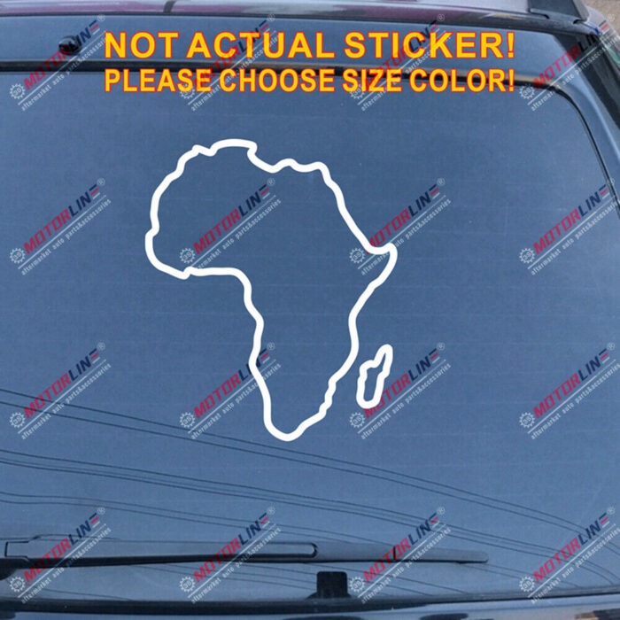 Africa outline map Pan African Decal Sticker Car Vinyl pick size color