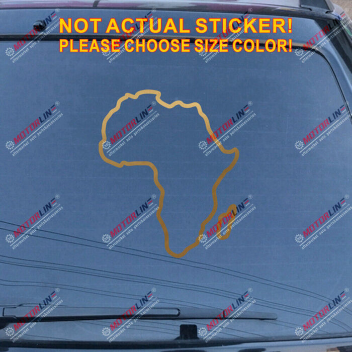 Africa outline map Pan African Decal Sticker Car Vinyl pick size color