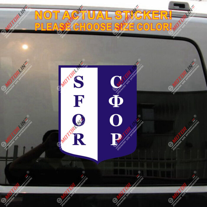 Stabilisation Force in Bosnia Herzegovina SFOR Decal Sticker Reflective Glossy - Image 1