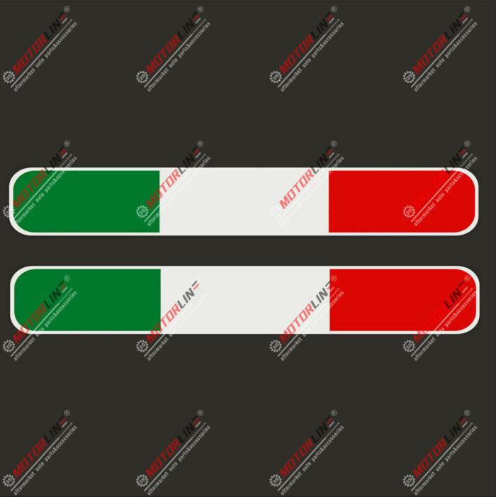 2x Italy Italian Flag Decal Sticker Car Vinyl Reflective Glossy stripes b