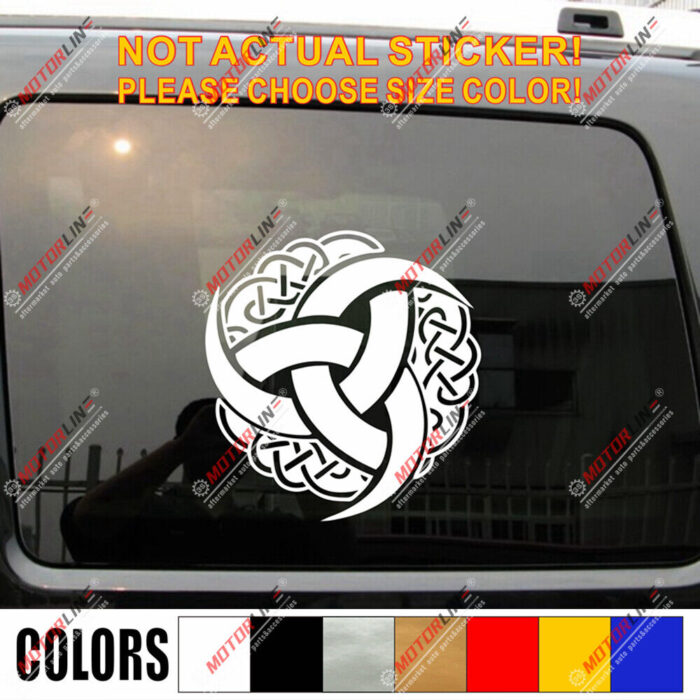 Triple Horn of Odin Decal Sticker Celtic Knot Norse Viking Car Vinyl pick size a