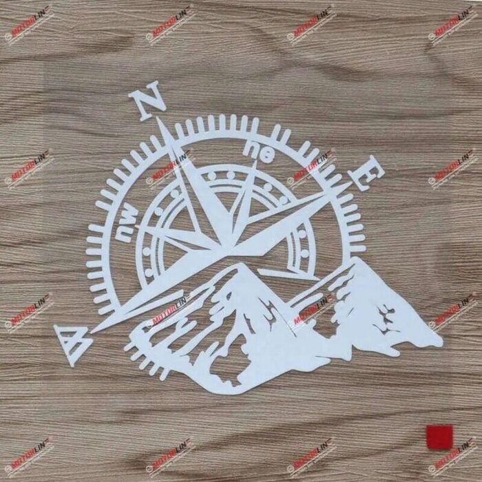 6'' White 4X4 Off Road Mountain Decal Sticker Compass for Jeep Ford Chevy 01131B
