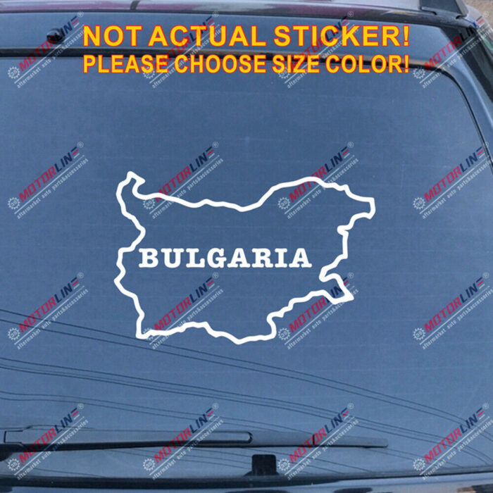 Bulgaria Map Outline Silhouette Decal Sticker Country Car Vinyl Bulgarian a