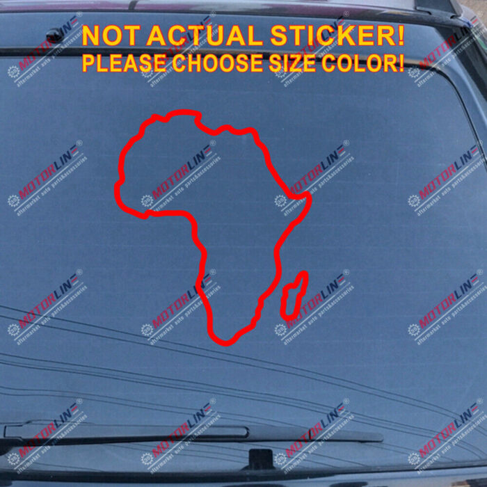 Africa outline map Pan African Decal Sticker Car Vinyl pick size color