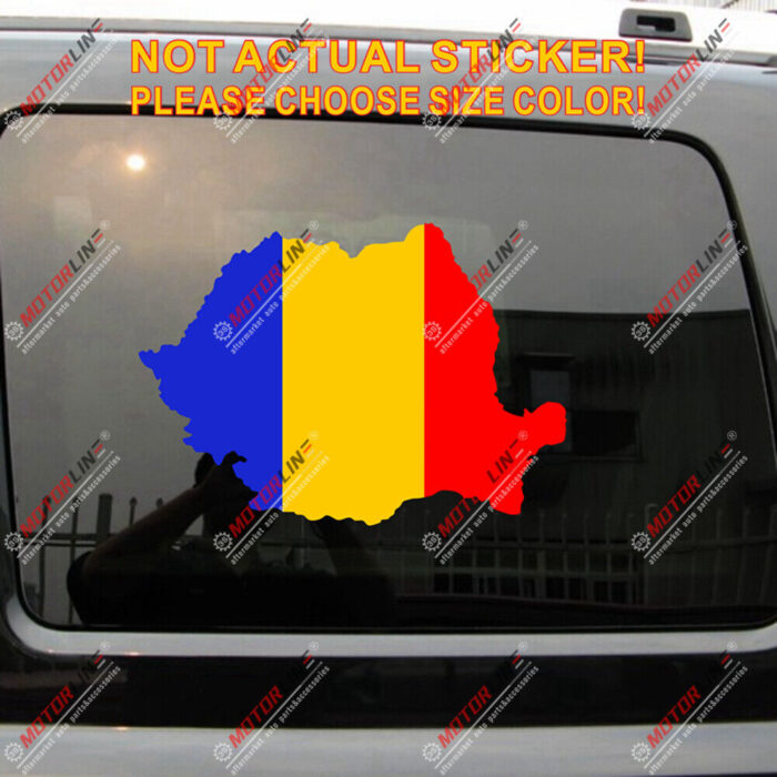 Romania Map Decal Sticker Romanian Outline Silhouette Car Vinyl pick size