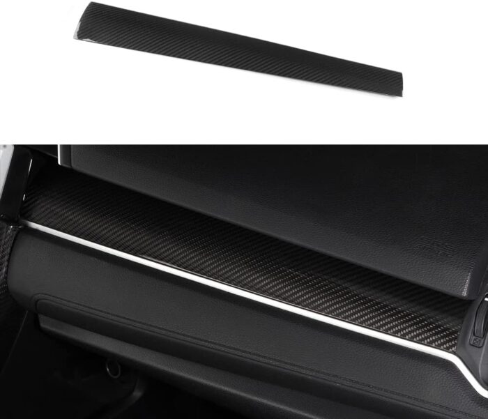 JSWAN Real Carbon Fiber Dashboard Panel Trim Sticker for 10th Gen Civic (2016-2021) Center Console Panel Cover Stickers, Interior Decoration Accessories Sticker (Left Side Part)