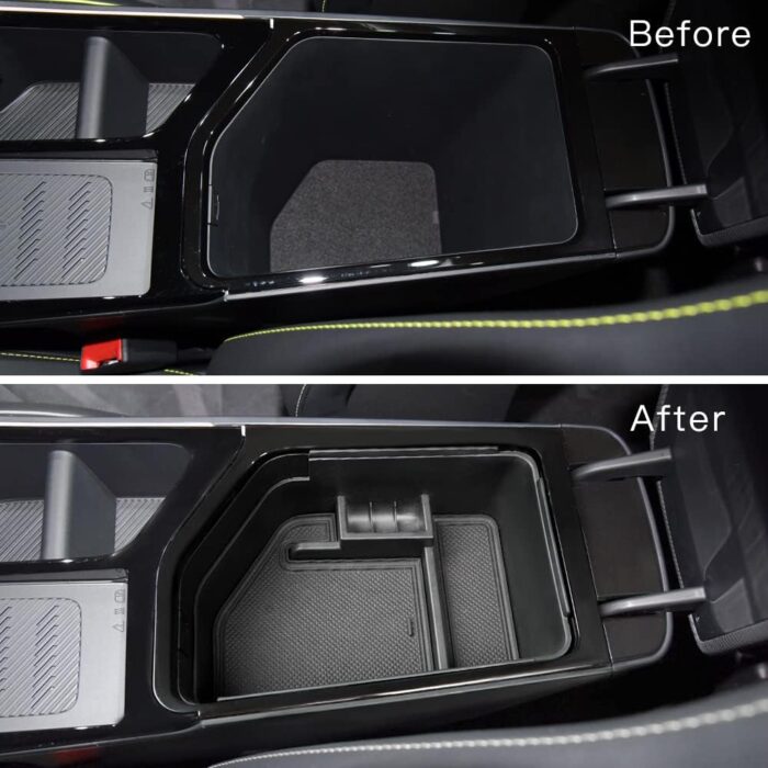 JSWAN Center Console Organizer Tray Custom Fit for Kia EV6 GT Gtline (2021-2024) Console Armrest Storage Box ABS Material, Armrest Box Tray Organizer Insert Secondary Storage Box