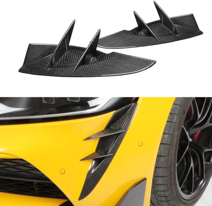 JSWAN Carbon Fiber Front Fog Light Eyebrow Cover for Supra A90 MK5 Headlights Trim Frame Decoration Patch Front Bumper Spoiler Sticker Bumper Armor Cover