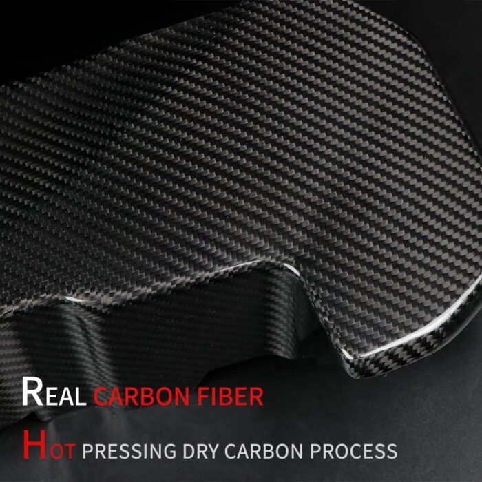 JSWAN Carbon Fiber Engine Room Wire Protection Cover for Toyota Supra A90 GR MK5 Car Hood Modification Parts Engine Room Harness Cover Automobile Exterior Trim Replacement Accessories