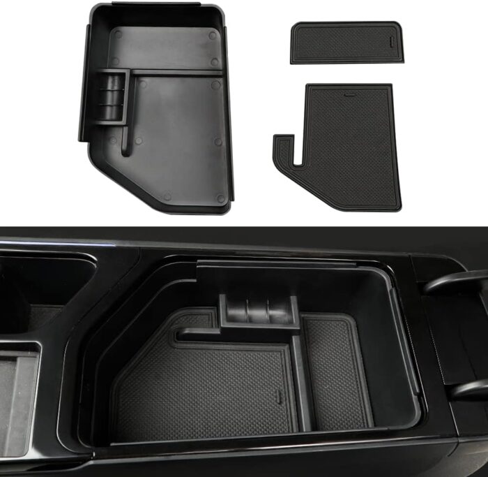 JSWAN Center Console Organizer Tray Custom Fit for Kia EV6 GT Gtline (2021-2024) Console Armrest Storage Box ABS Material, Armrest Box Tray Organizer Insert Secondary Storage Box