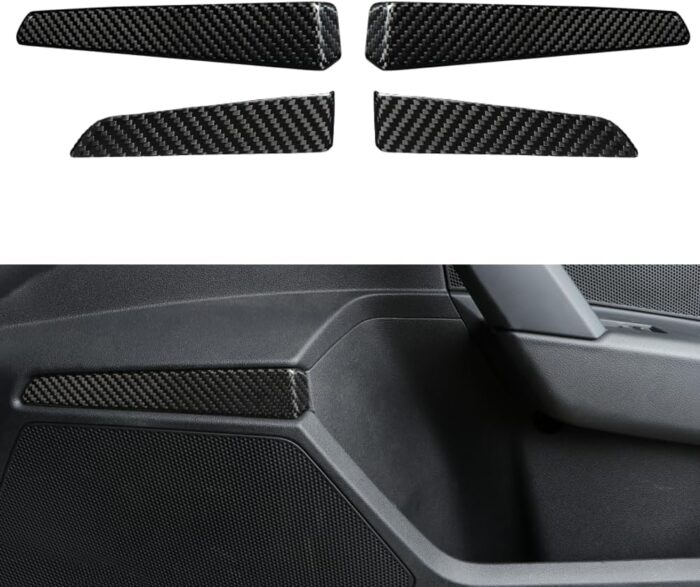 JSWAN Real Carbon Fiber Interior Door Side Trim Cover Fit for Au-di A3 A3L (2021-2024) Interior Door Panel Decorative Strip Car Side Door Frame Decorative Cover Gloss