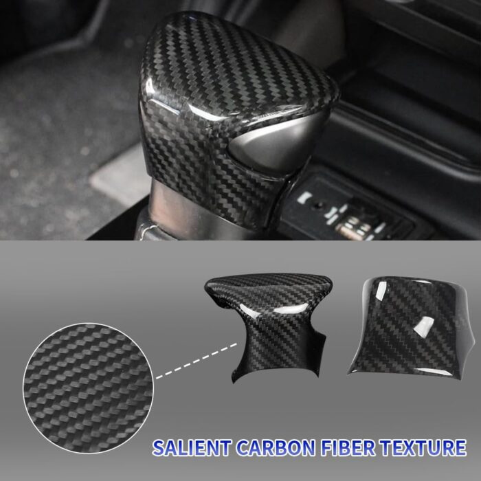 JSWAN Real Carbon Fiber Gear Shift Cover for Lexus ES 200 250 260 300h UX 200 250h 260h LX 500d 600 Gloss Gear Shift Lever Knob Shifter Head Cap Cover