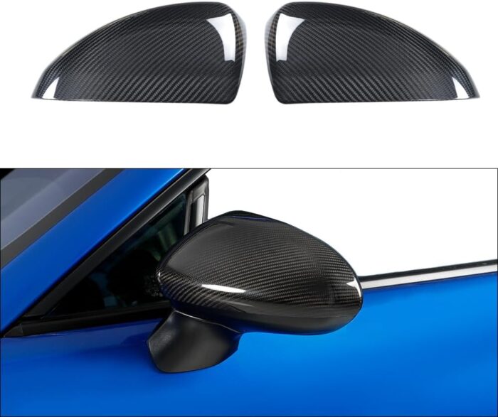 JSWAN Carbon Fiber Car Side Mirror Covers Compatible with BRZ & GR86 Rear Rear View Mirrors Stickers Cap Cover Trim, Car Exteriors Sticker