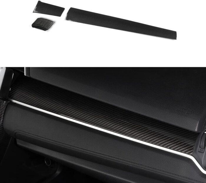 JSWAN Real Carbon Fiber Dashboard Panel Trim Sticker for 10th Gen Civic (2016-2021) Center Console Panel Cover Stickers, Interior Decoration Accessories Sticker (Left Side Part)