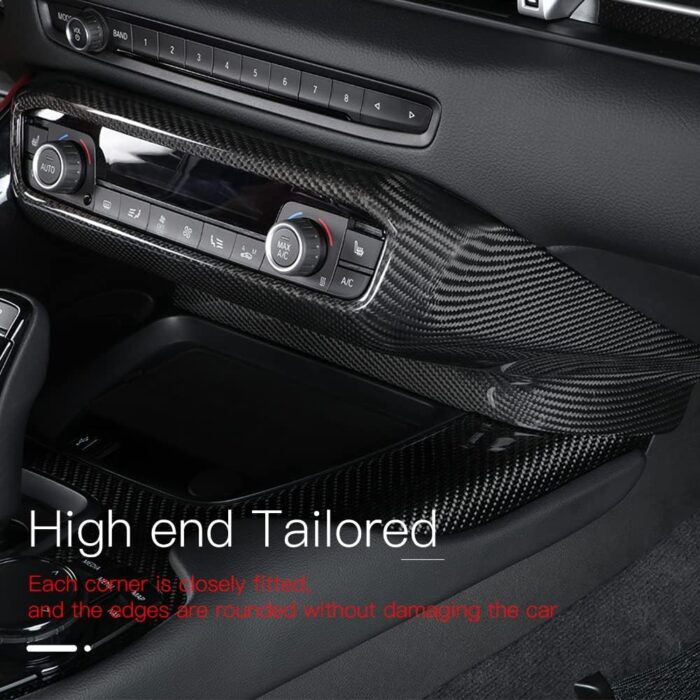 JSWAN Carbon Fiber Car Central Control Volume Knob Decorative Frame Sticker for Supra GR A90 LHD Air Conditioner Switch Panel Cover Sticker，Car Interior Accessories