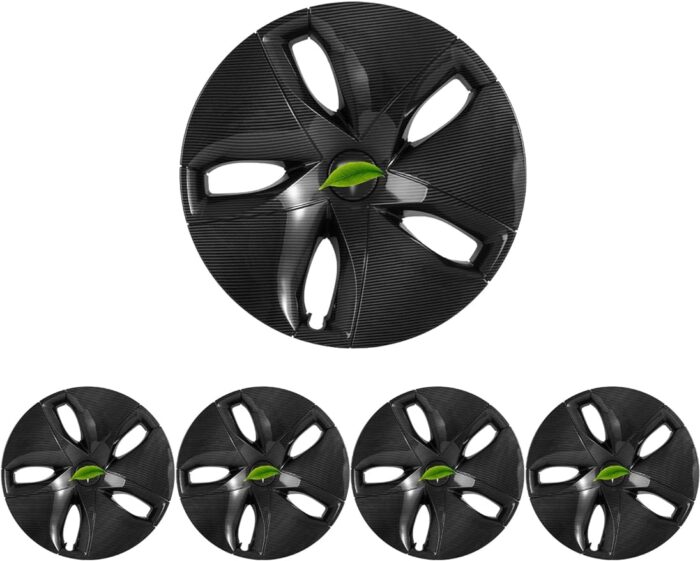 HANSSHOW Tesla Wheel Cover fits 2017-2022 Tesla Model 3, 18 InchHub Caps, Replacement Wheel Covers 4 Piece Set