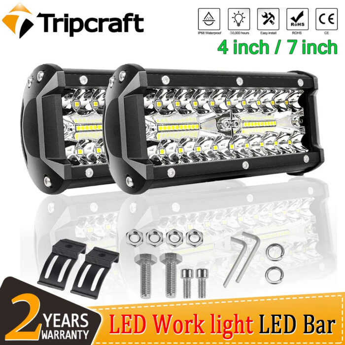 7inch 120W 72W LED Work Light Bar Car Driving Light For Off Road Truck 4WD 4x4 UAZ SUV ATV Motorcycle Ramp 12V 24V Auto LED Lamp