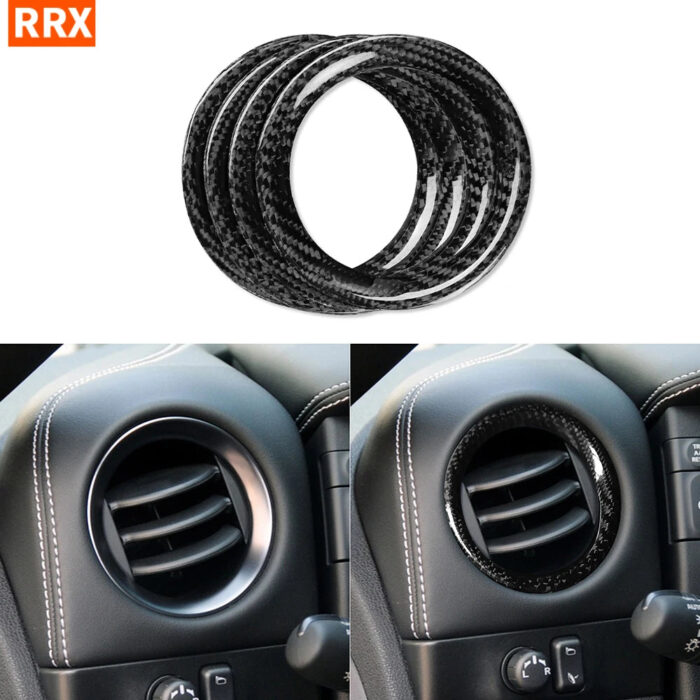 Car Air Outlet Conditioner Vent Tuyere Cover Trim Dry Carbon Fiber For Nissan GTR R35 2008-2016 Modification Accessories