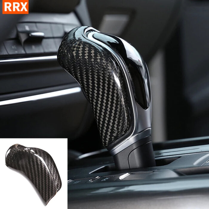 Car Gear Shift Knob Handle Cover Trim Real Carbon Fiber For Maserati Ghibli/Quattroporte/Levante 2013-2018 Interior Accessories