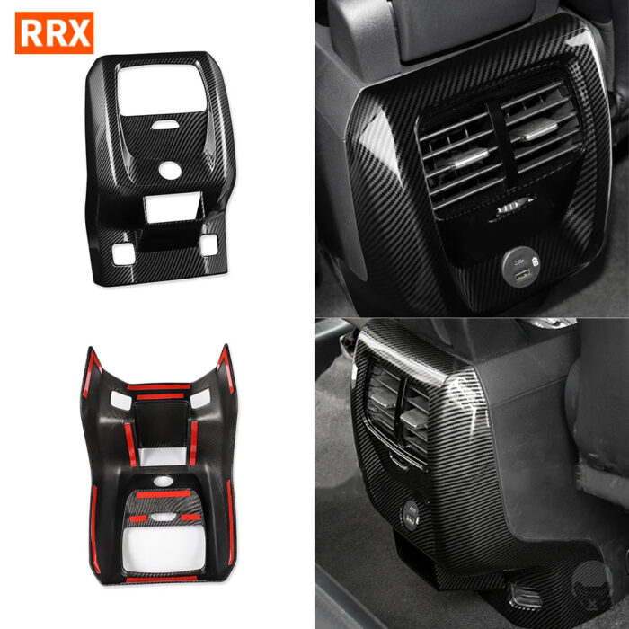 Car Rear Air Outlet Exhaust Panel Surrounded Frame Cover Trim Interior Protection Accessory For Ford Mustang Mach-E 2021 2022