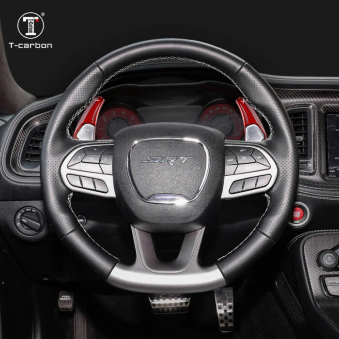 Carbon Fiber Car Steering Wheel Extension Paddle Shifter Fit For New Jeep Dodge Hellcat T-carbon Car Accessories - Image 3